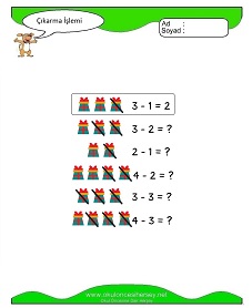 Çıkarma İşlemi Çalışma Sayfaları
